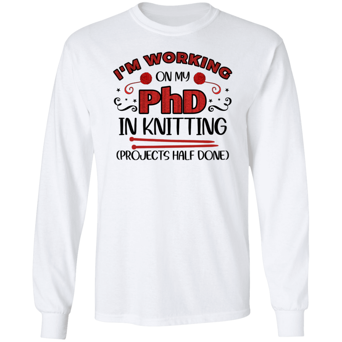 PhD in Knitting LS Ultra Cotton T-Shirt