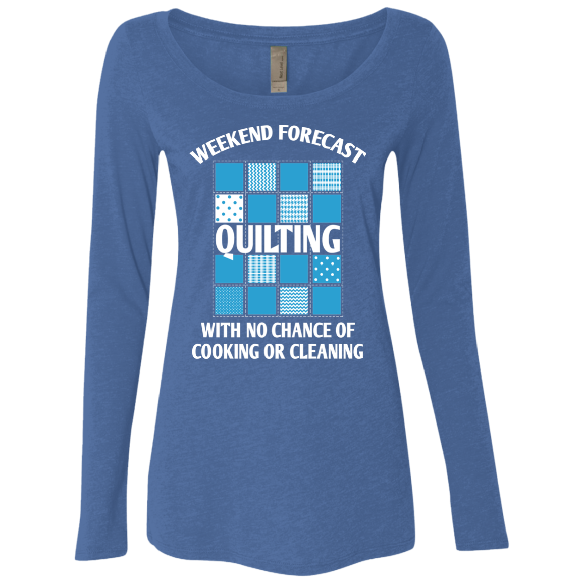 Weekend Forecast Quilting Ladies Triblend LS Scoop