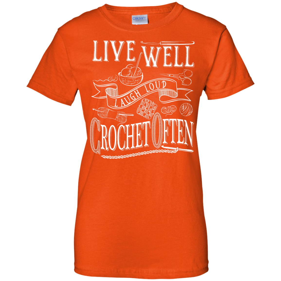 Crochet Often Ladies Custom 100% Cotton T-Shirt - Crafter4Life - 11