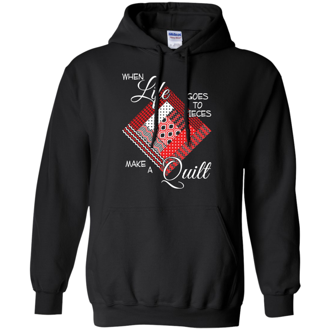 Make a Quilt (red) Pullover Hoodies - Crafter4Life - 2