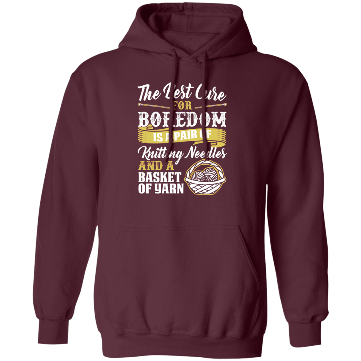 Cure For Boredom - Knitting - gold Hoodie