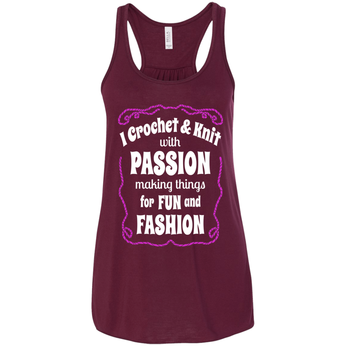I Crochet & Knit with Passion Flowy Racerback Tank