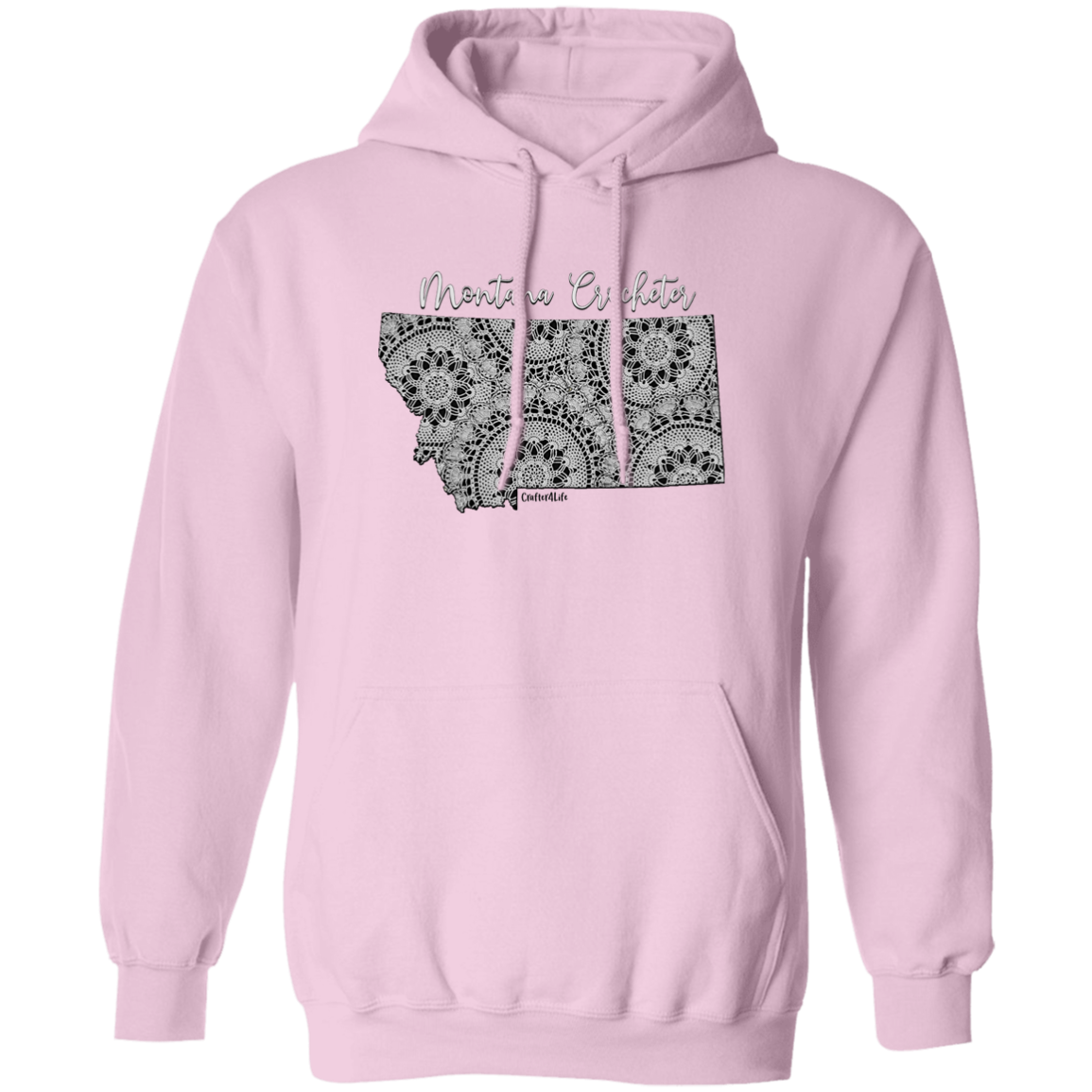 Montana Crocheter Pullover Hoodie