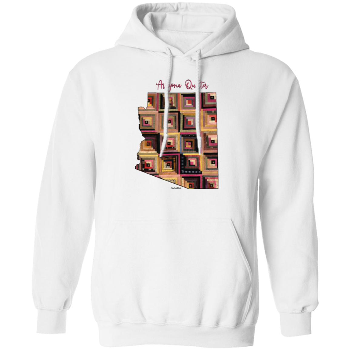 Arizona Quilter Pullover Hoodie, Gift for Quilting Friends and Family