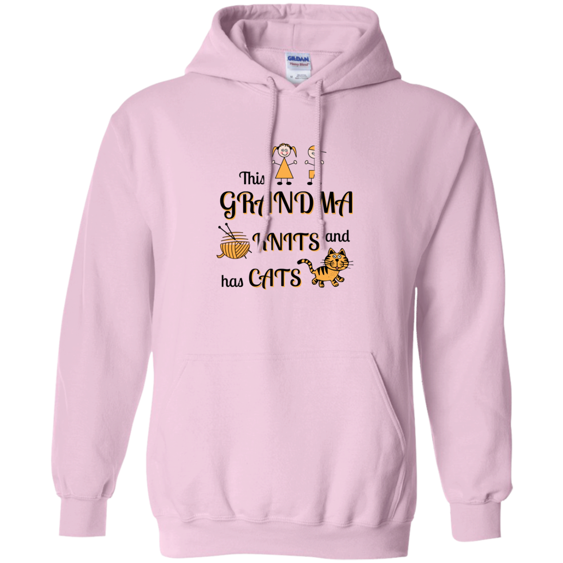 Grandma-Knit-Cats Pullover Hoodie