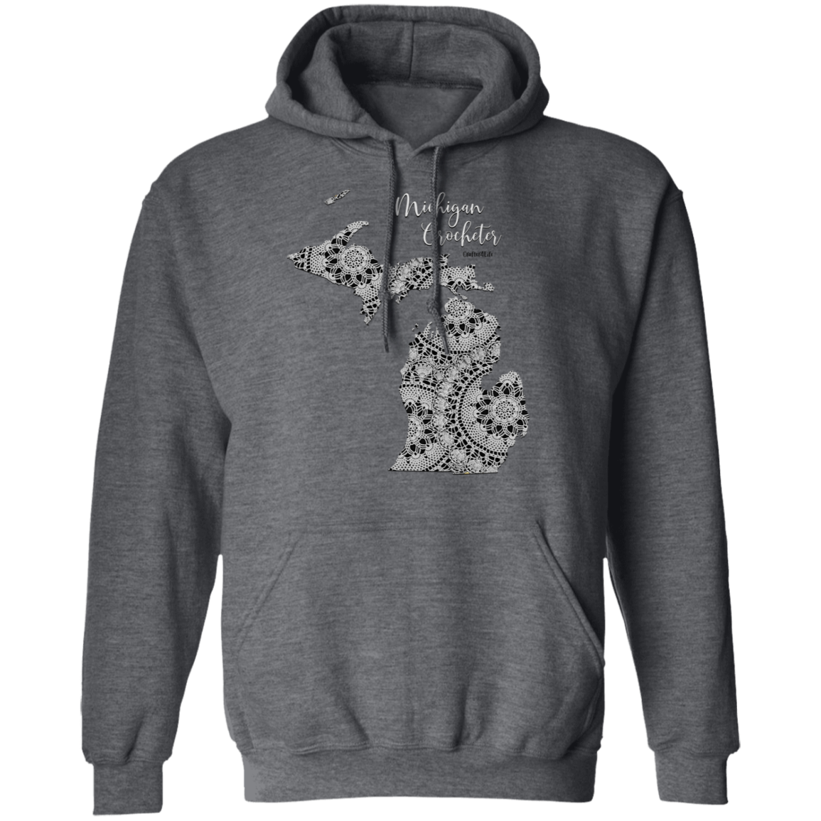 Michigan Crocheter Pullover Hoodie