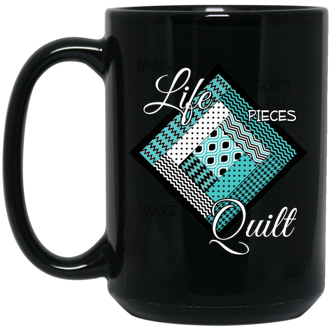 Make a Quilt (Turquoise) Mugs