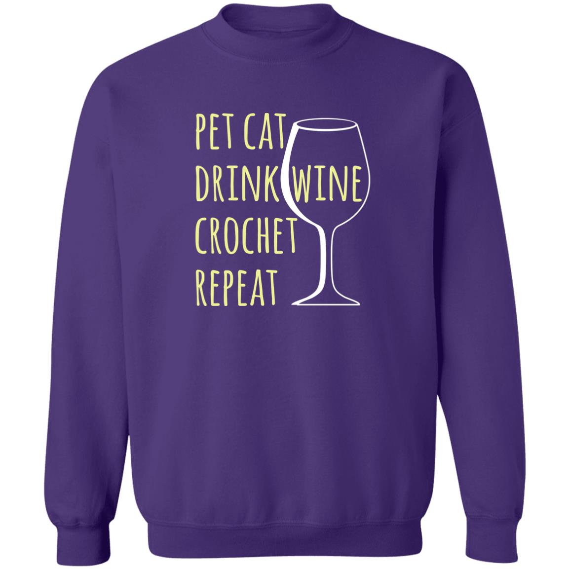 Pet Cat-Drink Wine-Crochet Sweatshirt