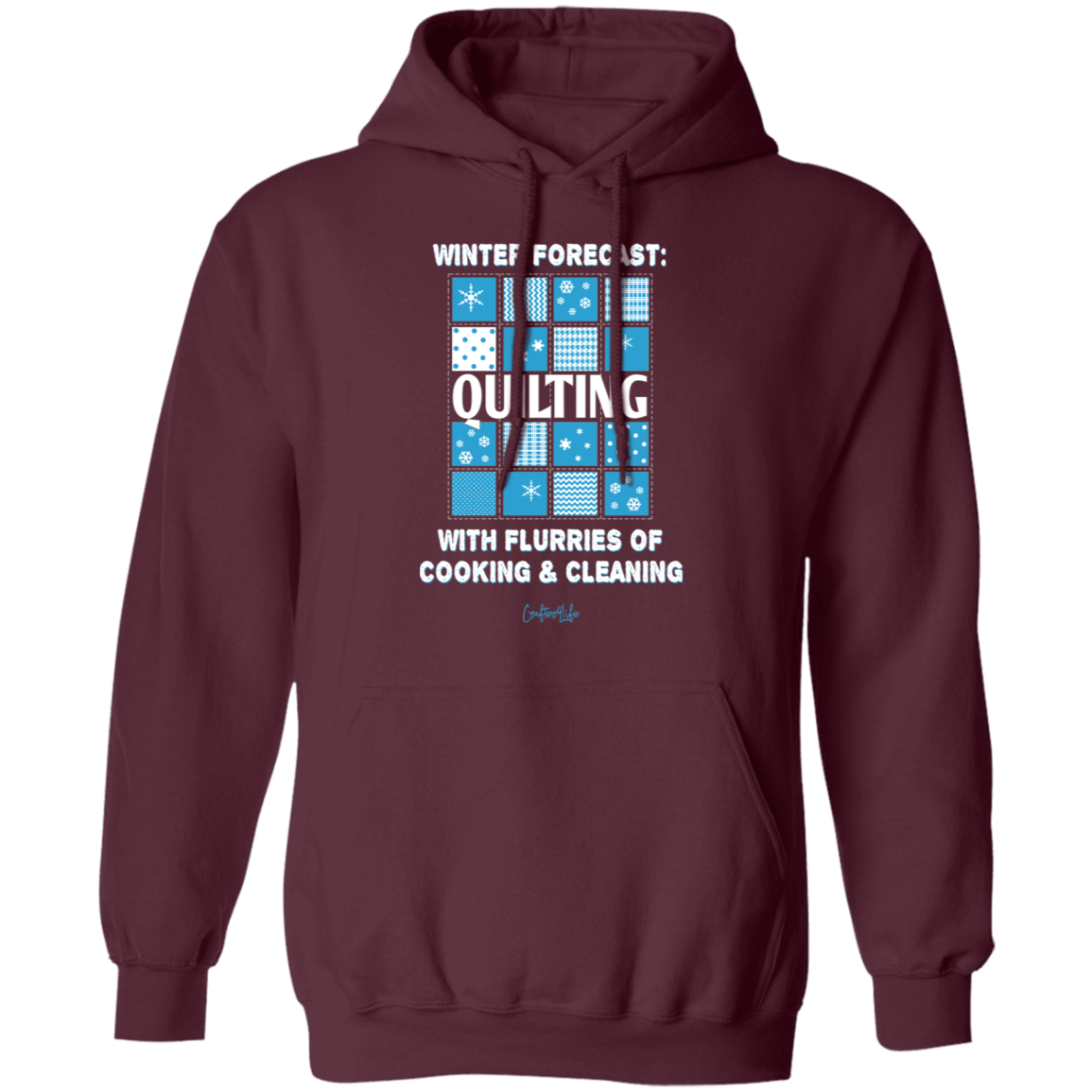 Winter Forecast Quilting Flurries Pullover Hoodie