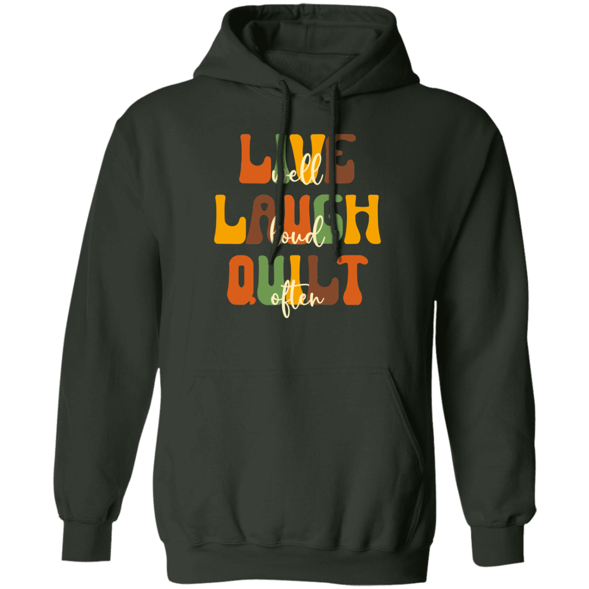 Live Well Quilt Often Hoodie