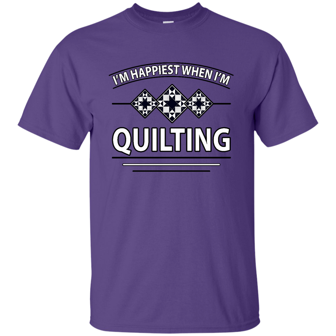 I'm Happiest When I'm Quilting Ultra Cotton T-Shirt