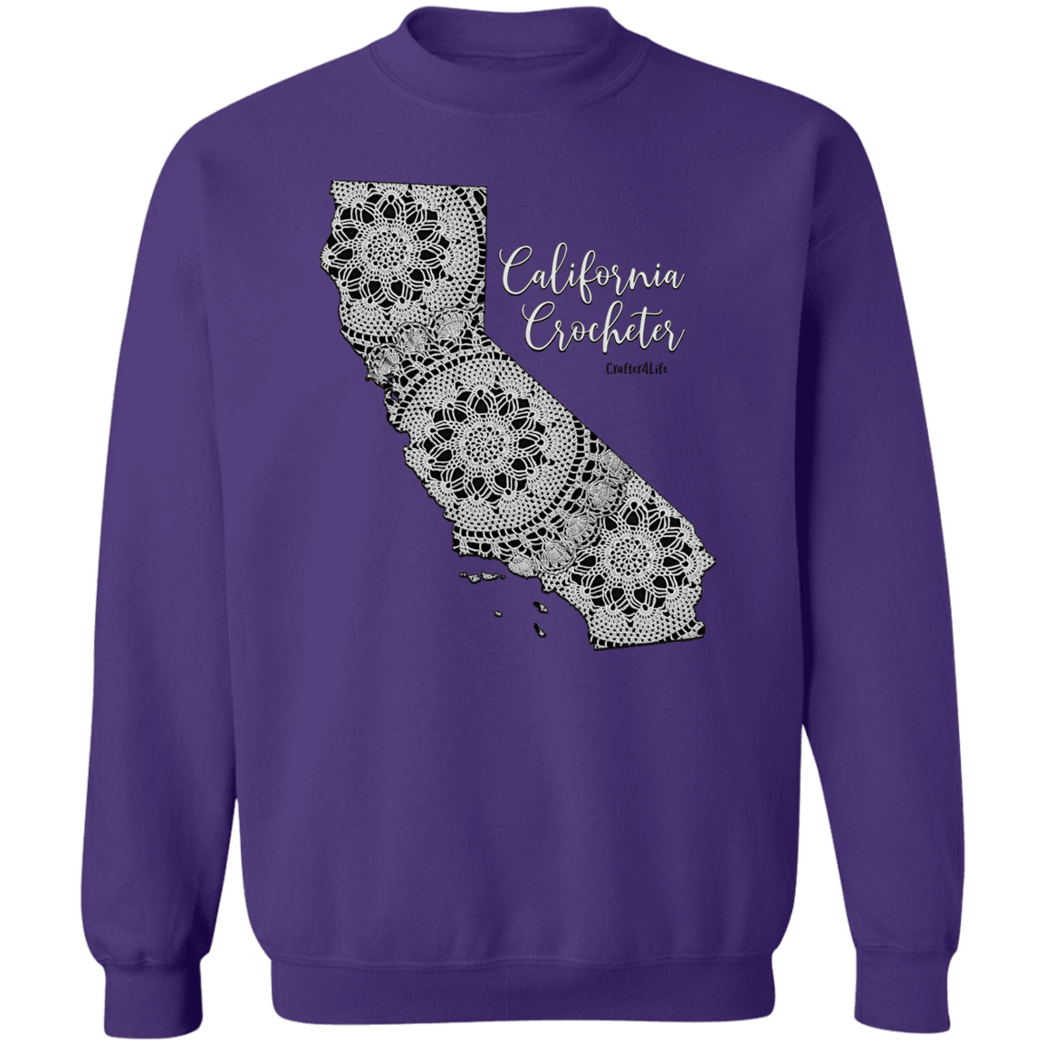 California Crocheter Crewneck Pullover Sweatshirt