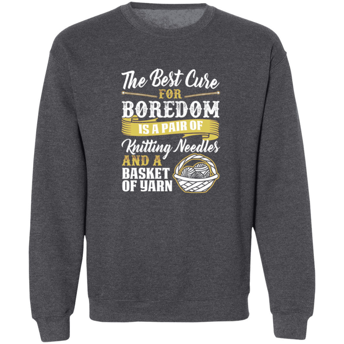Cure For Boredom - Knitting - gold Sweatshirt