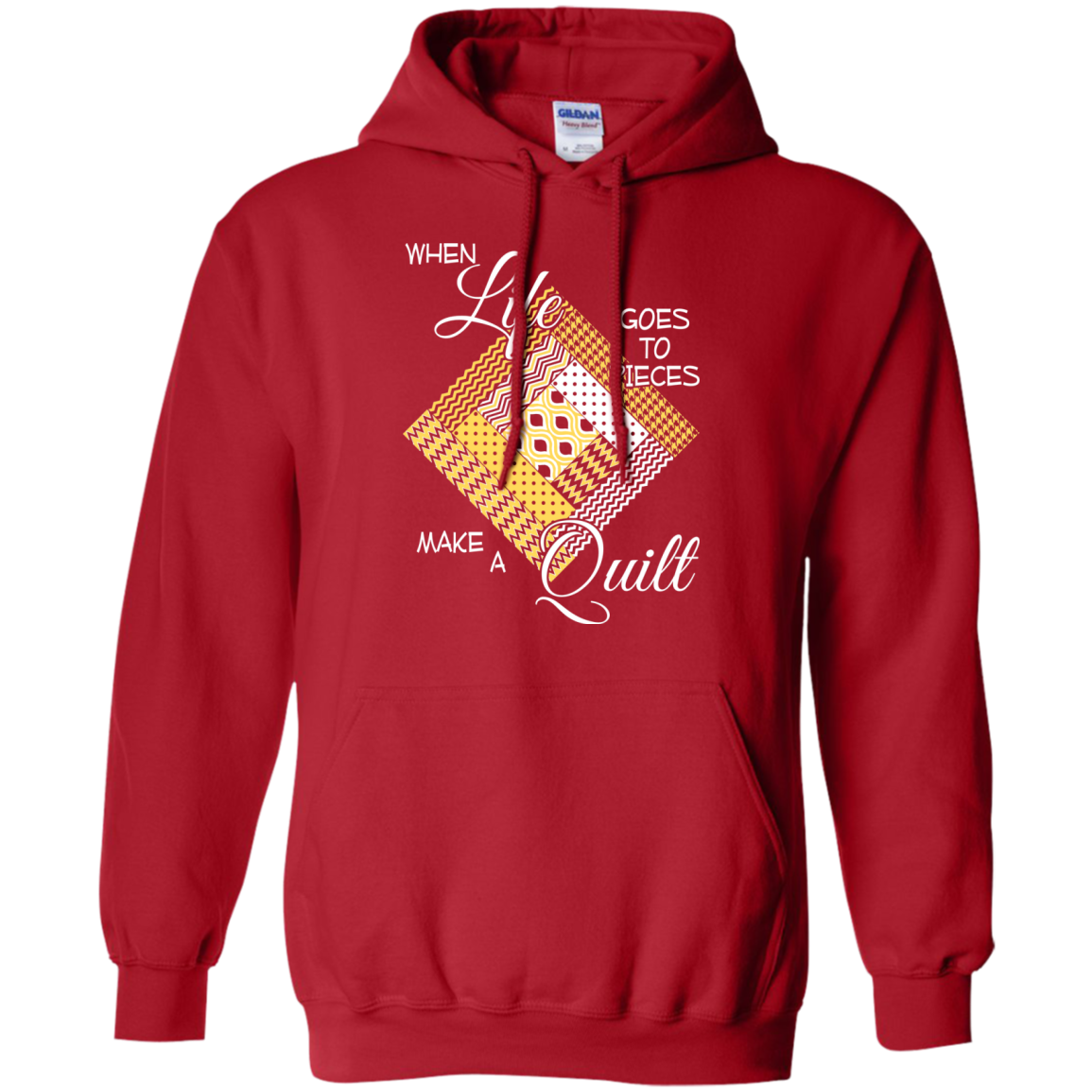 Make a Quilt (yellow) Pullover Hoodies - Crafter4Life - 11