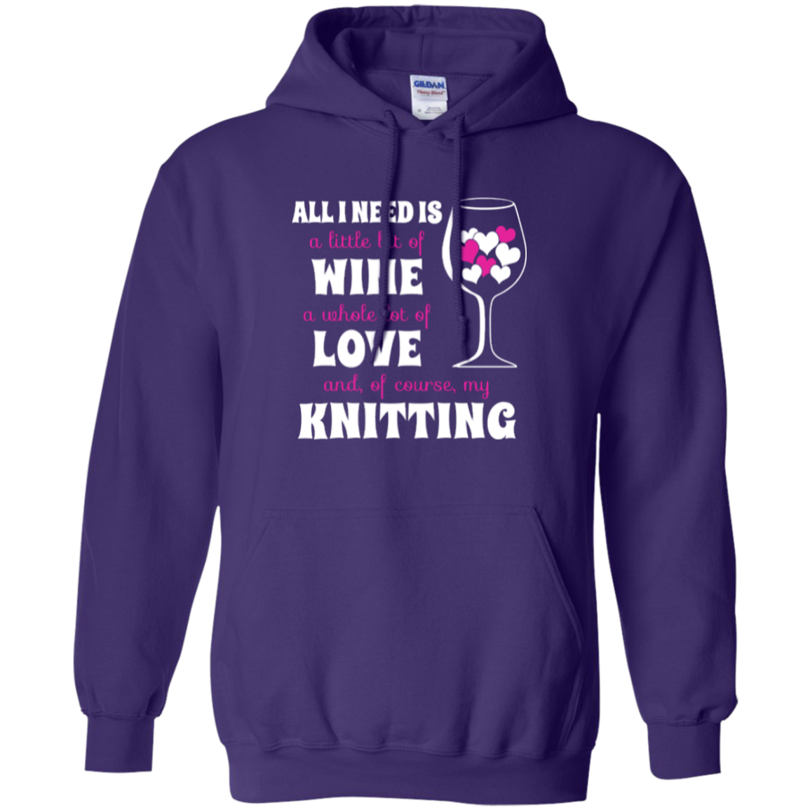 All I Need is Wine-Love-Knitting Pullover Hoodies - Crafter4Life - 8