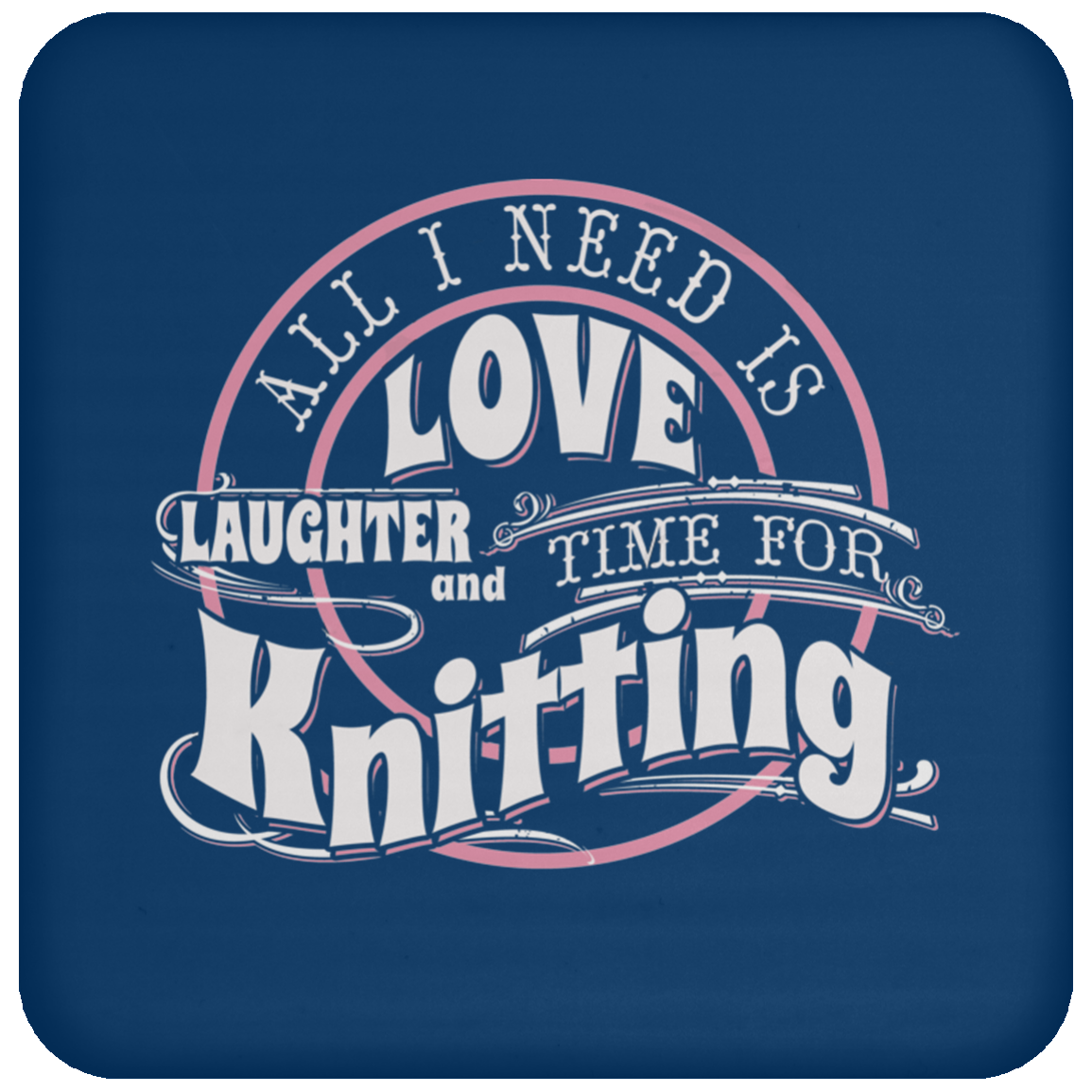 Time for Knitting Coaster