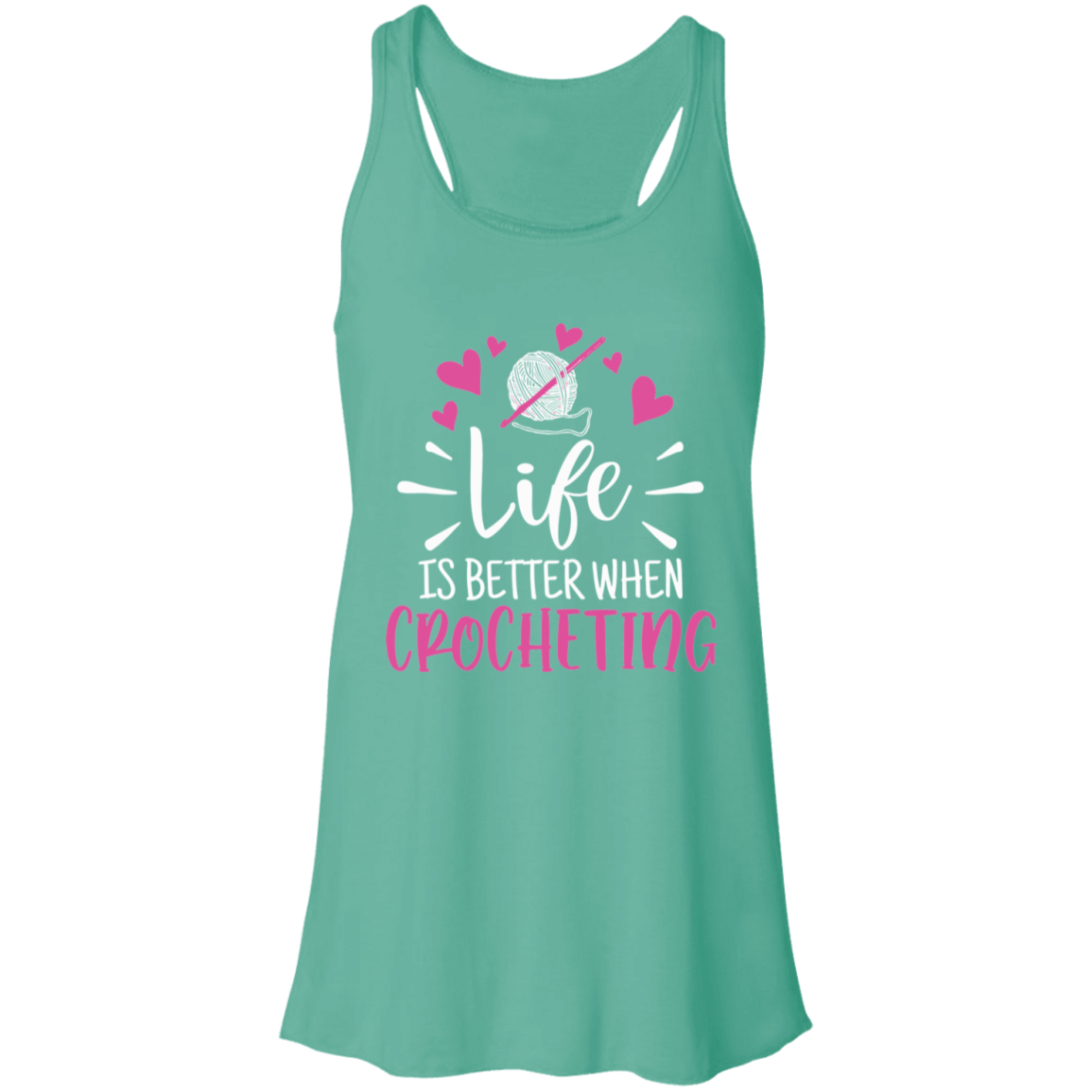Life is Better when Crocheting Flowy Racerback Tank