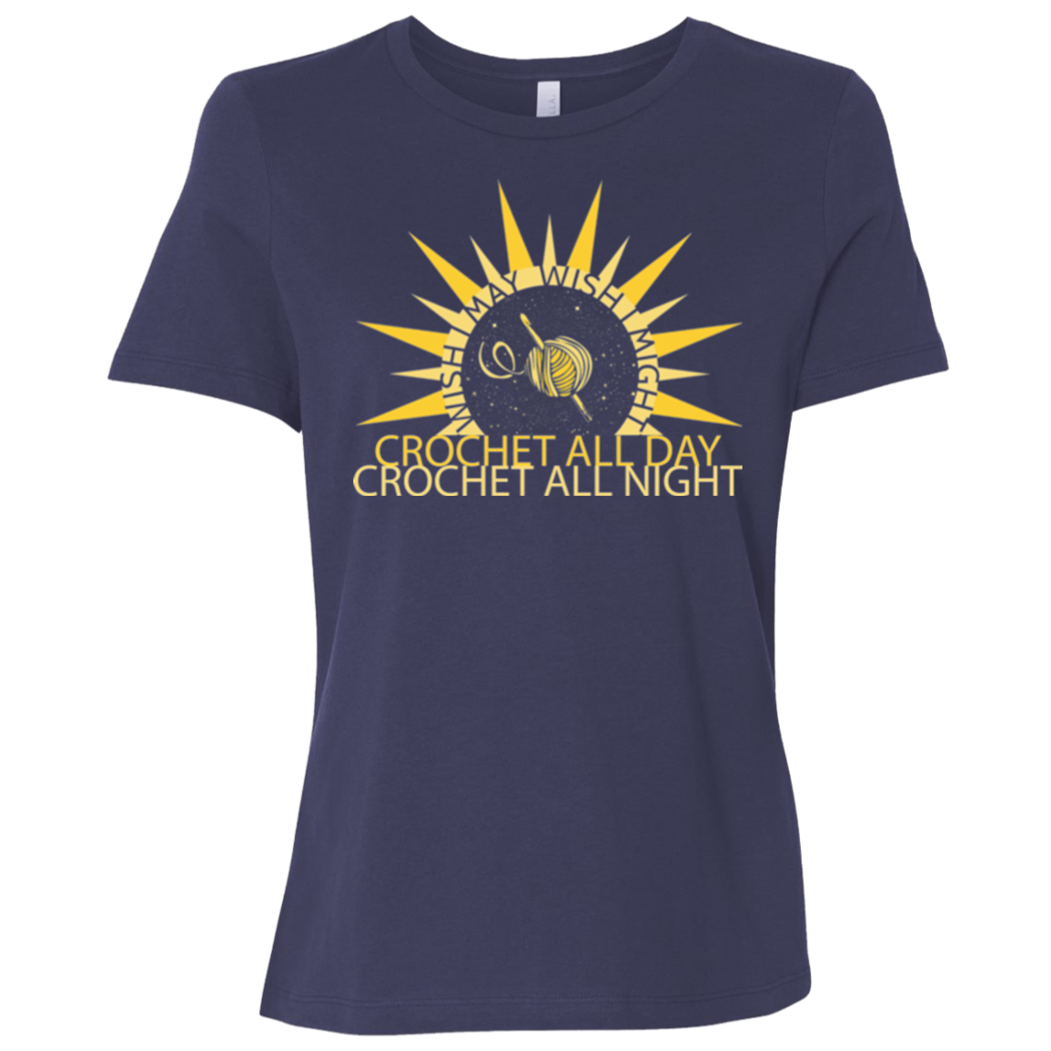 Wish I May Crochet Ladies Relaxed Jersey Short-Sleeve T-Shirt