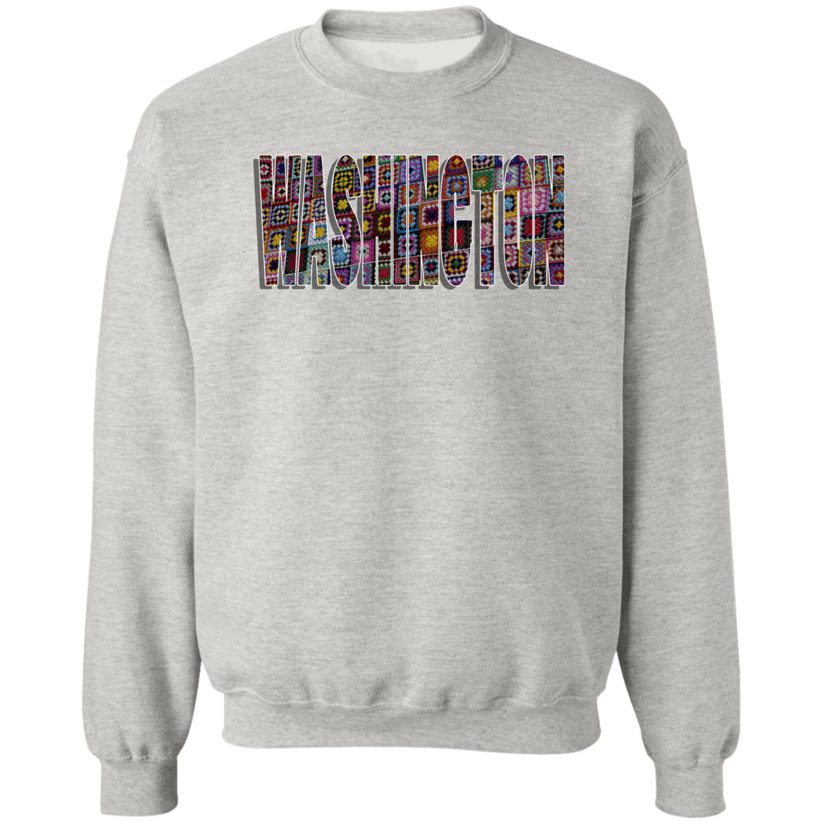 Washington Crochet Crewneck Pullover Sweatshirt