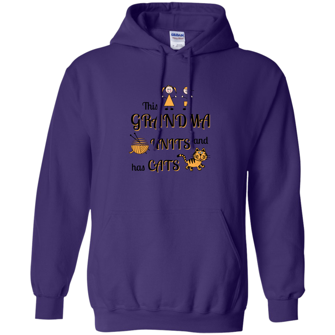 Grandma-Knit-Cats Pullover Hoodie