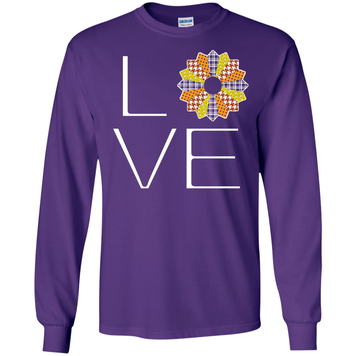 LOVE Quilting (Fall Colors) Long Sleeve Ultra Cotton T-Shirt - Crafter4Life - 11