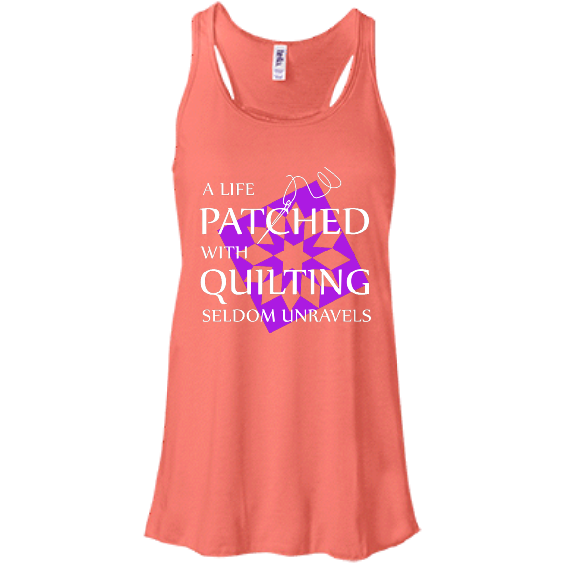 Quilting Seldom Unravels Flowy Racerback Tank