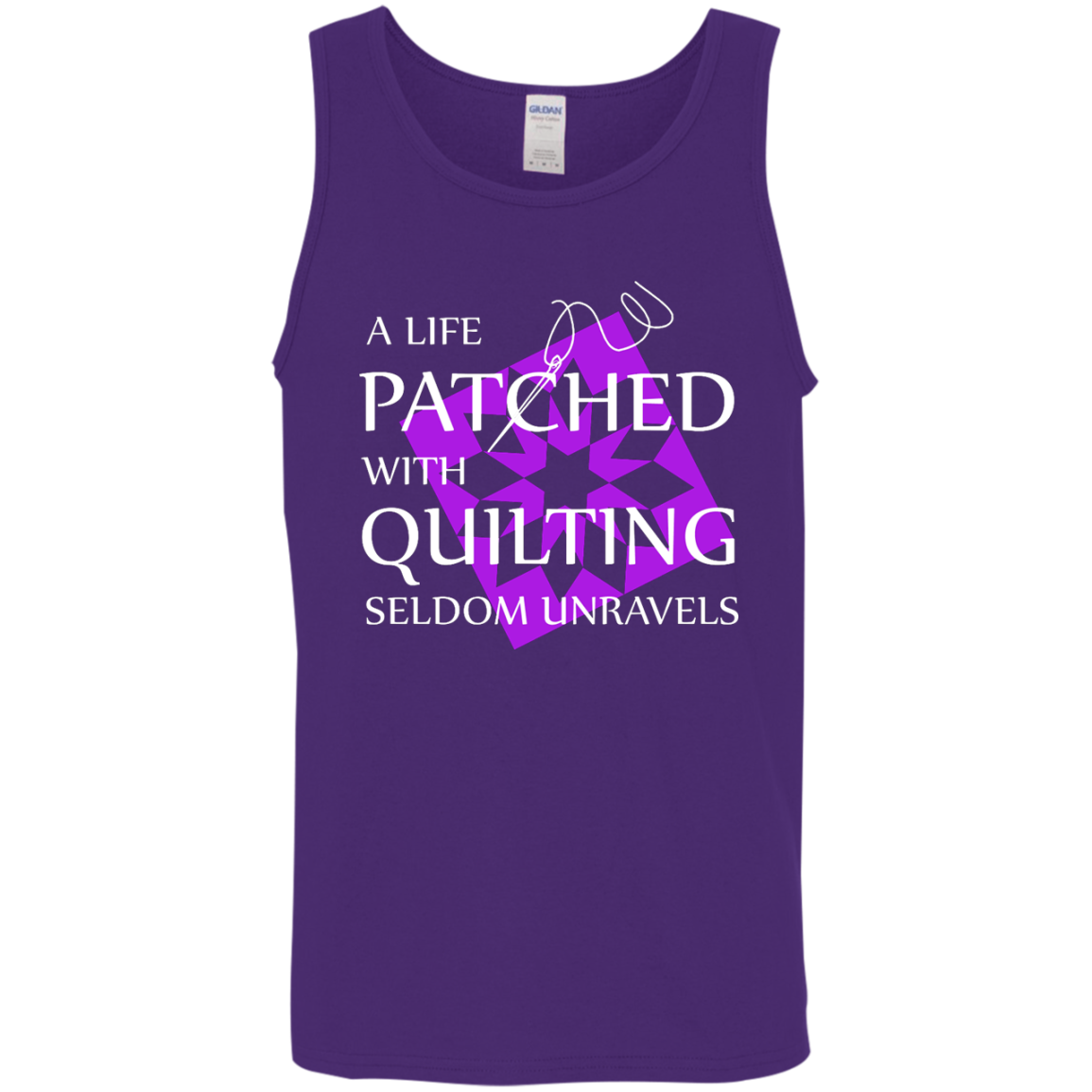 Quilting Seldom Unravels Cotton Tank Top