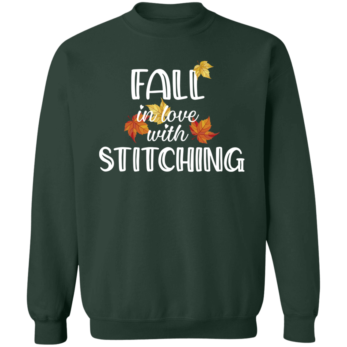 Fall in Love with Stitching Crewneck Pullover Sweatshirt