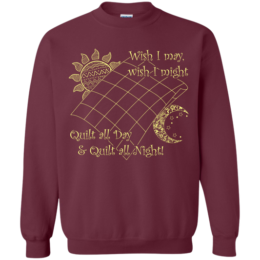 Wish I May Quilt Crewneck Sweatshirts - Crafter4Life - 1