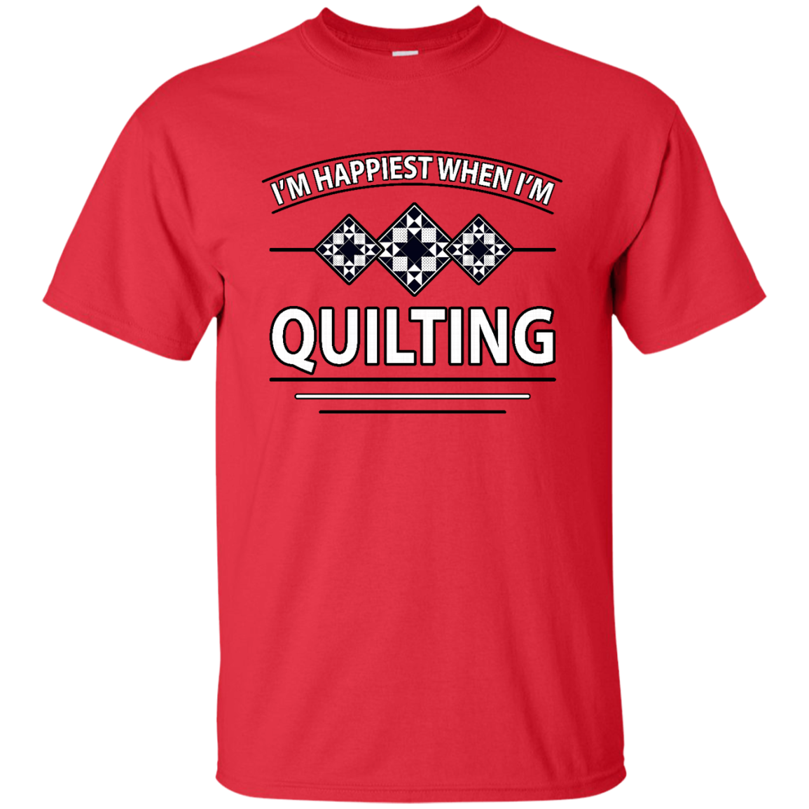 I'm Happiest When I'm Quilting Ultra Cotton T-Shirt