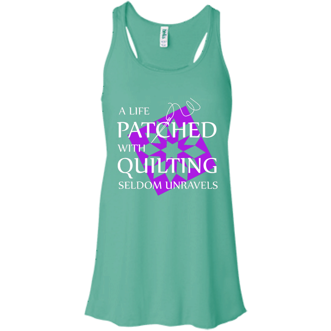 Quilting Seldom Unravels Flowy Racerback Tank