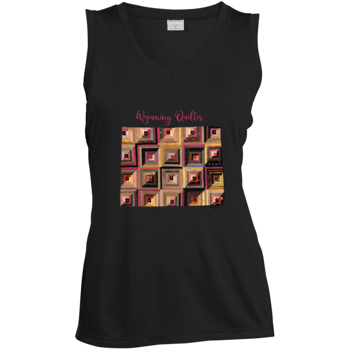 Wyoming Quilter Ladies' Sleeveless Moisture Absorbing V-Neck