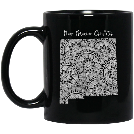 New Mexico Crocheter Black Mugs