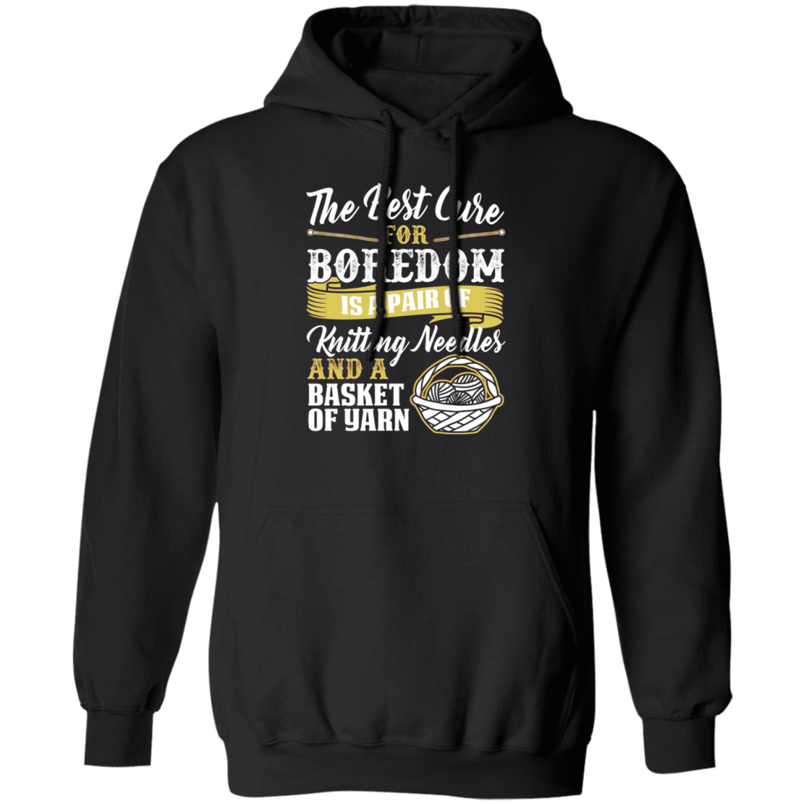 Cure For Boredom - Knitting - gold Hoodie