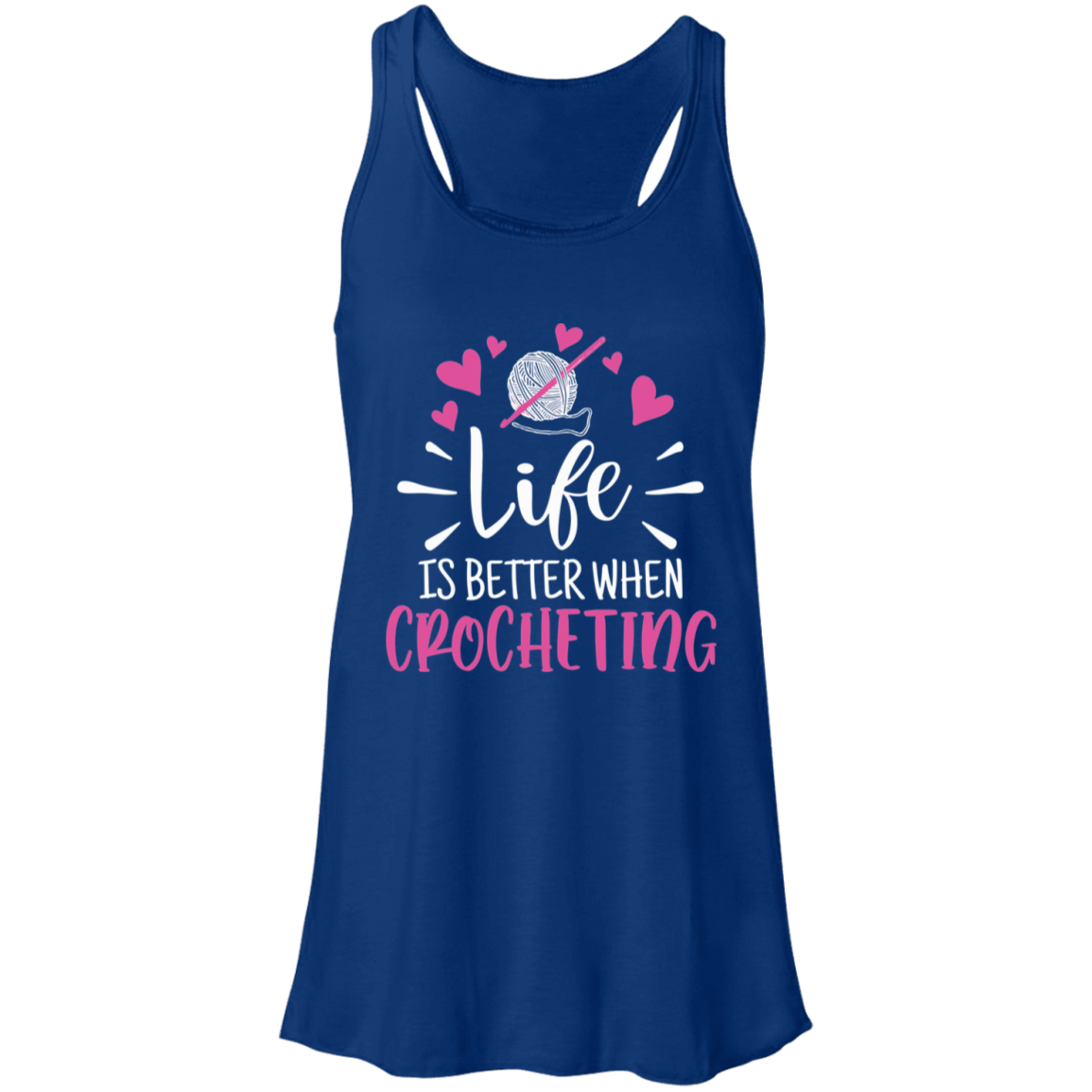Life is Better when Crocheting Flowy Racerback Tank