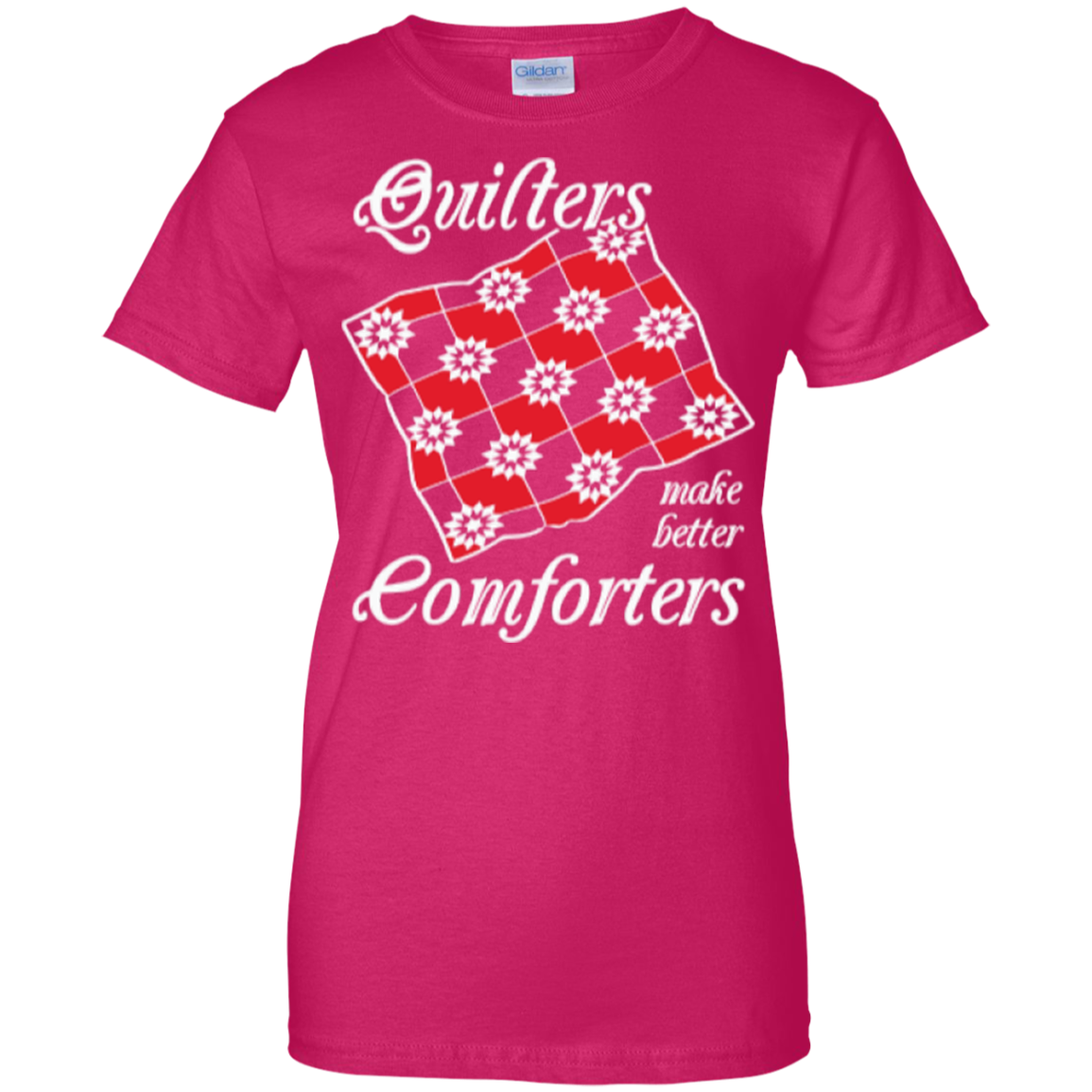 Quilters Make Better Comforters Ladies Custom 100% Cotton T-Shirt - Crafter4Life - 5