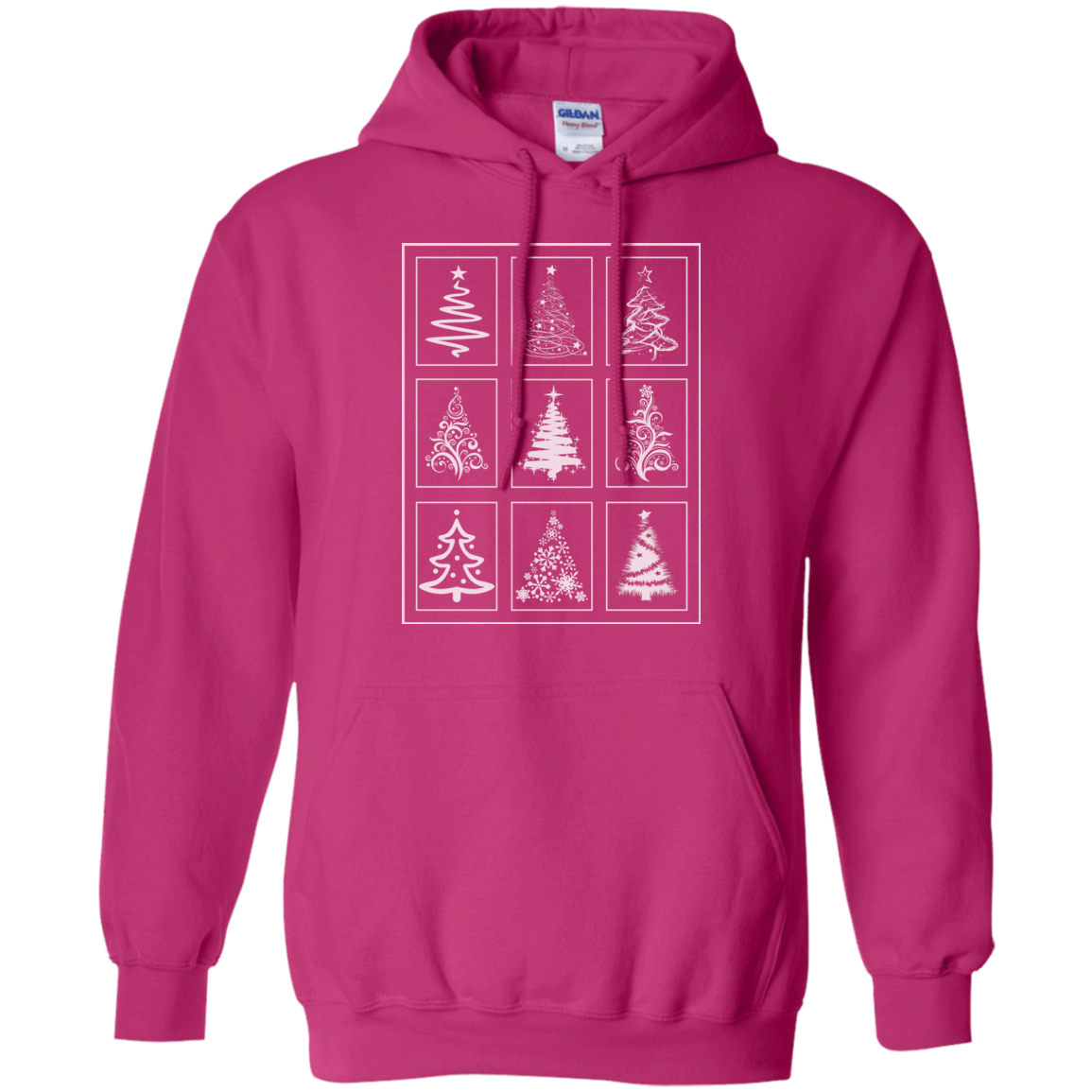 Christmas Tree Quilt Pullover Hoodie