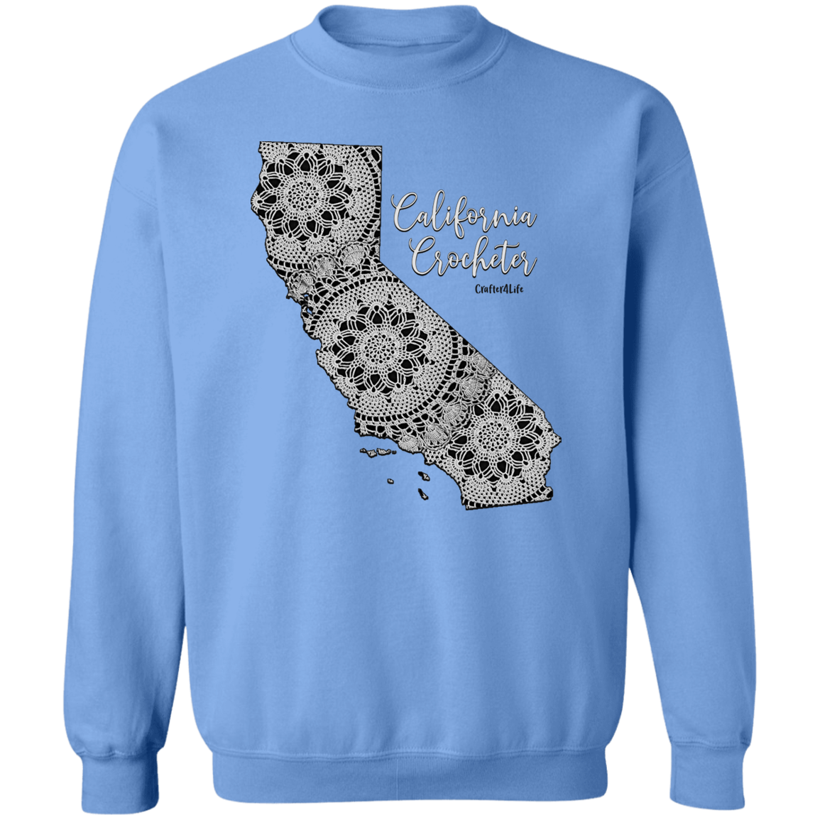 California Crocheter Crewneck Pullover Sweatshirt