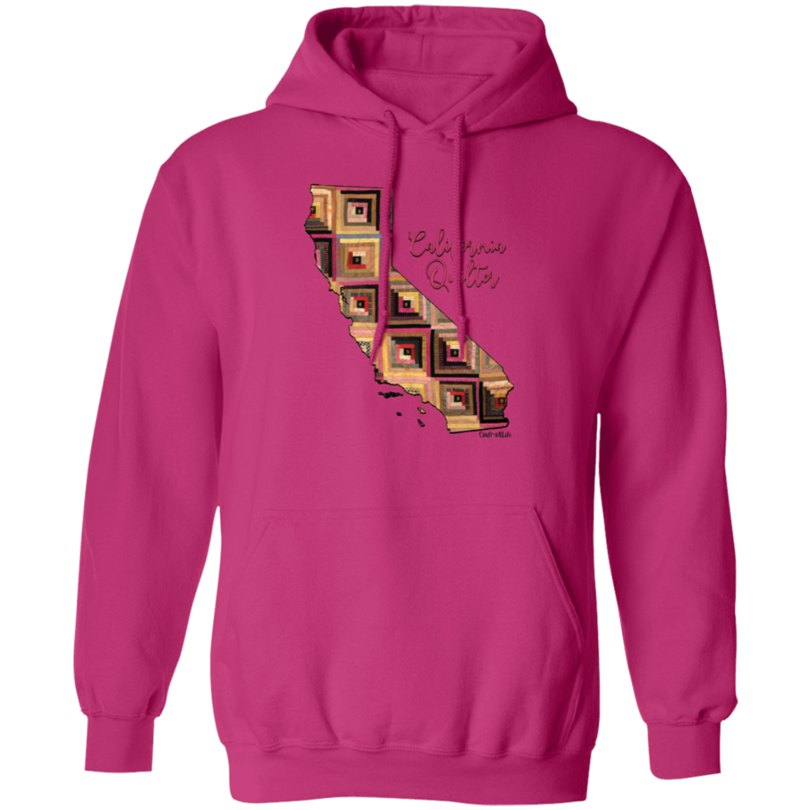 California Quilter Pullover Hoodie, Gift for Quilting Friends and Family