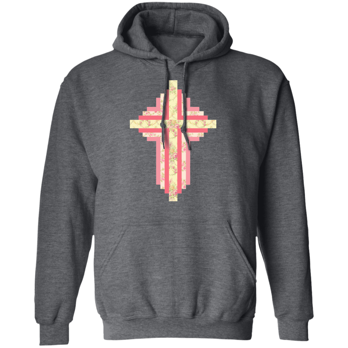Patchwork Cross Pullover Hoodie