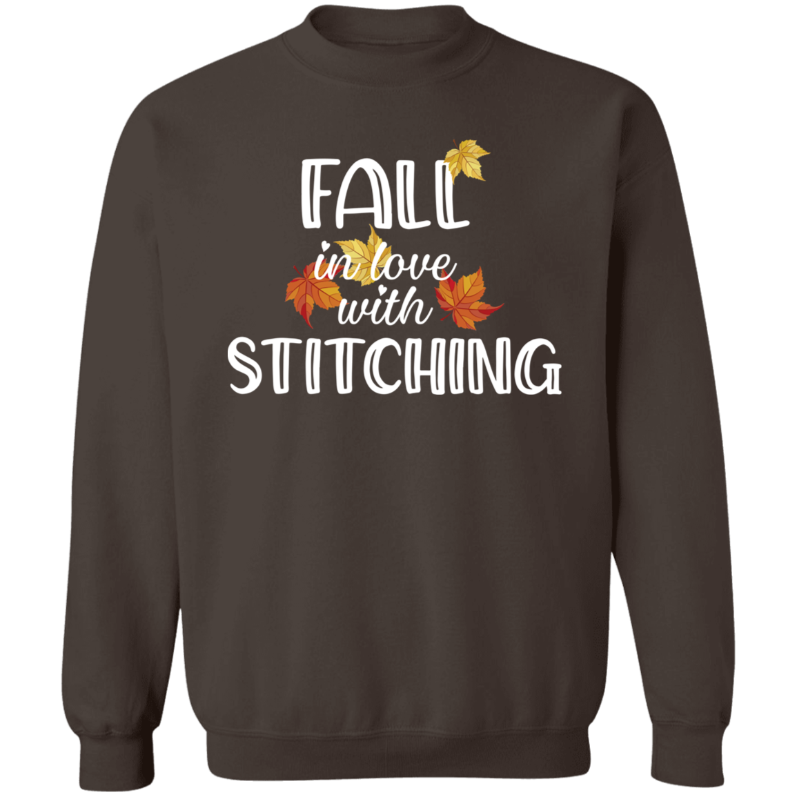 Fall in Love with Stitching Crewneck Pullover Sweatshirt