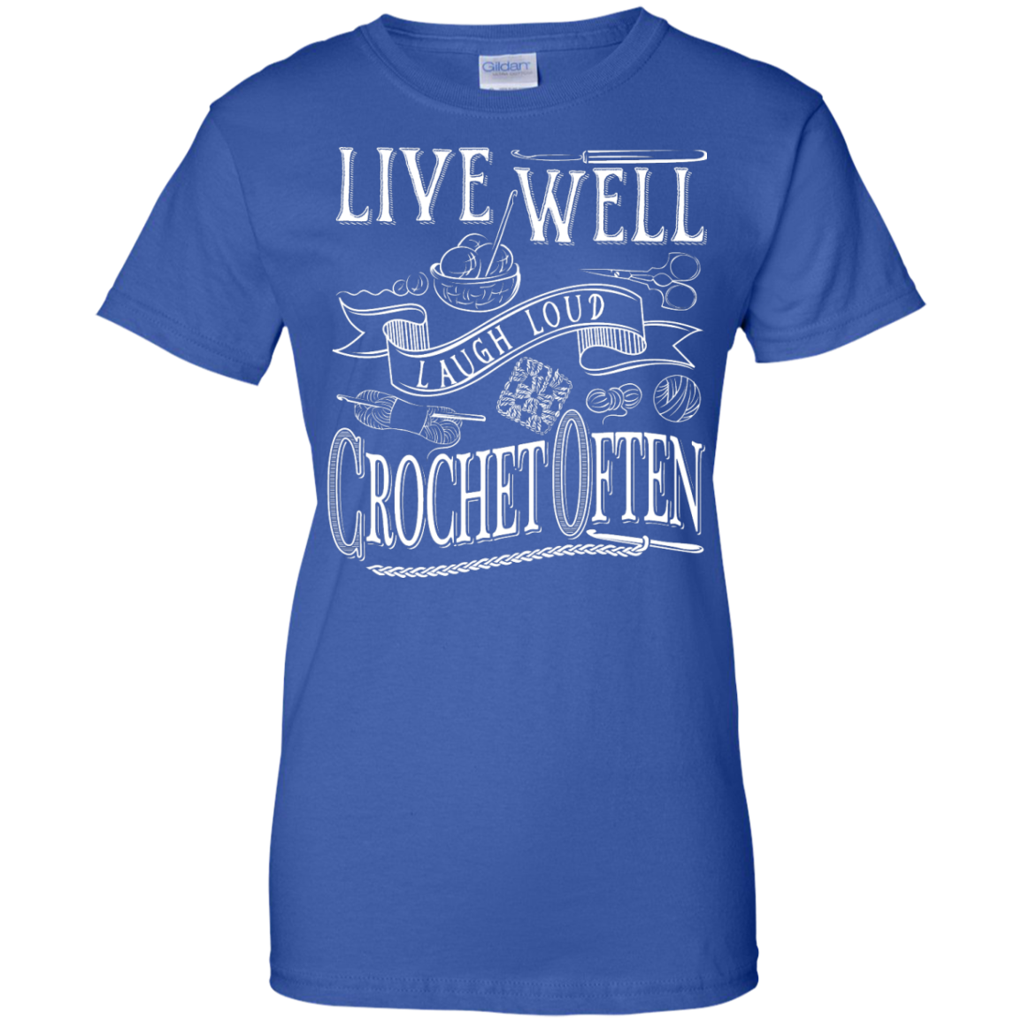 Crochet Often Ladies Custom 100% Cotton T-Shirt - Crafter4Life - 7