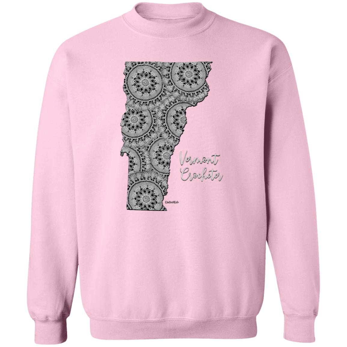 Vermont Crocheter Crewneck Pullover Sweatshirt