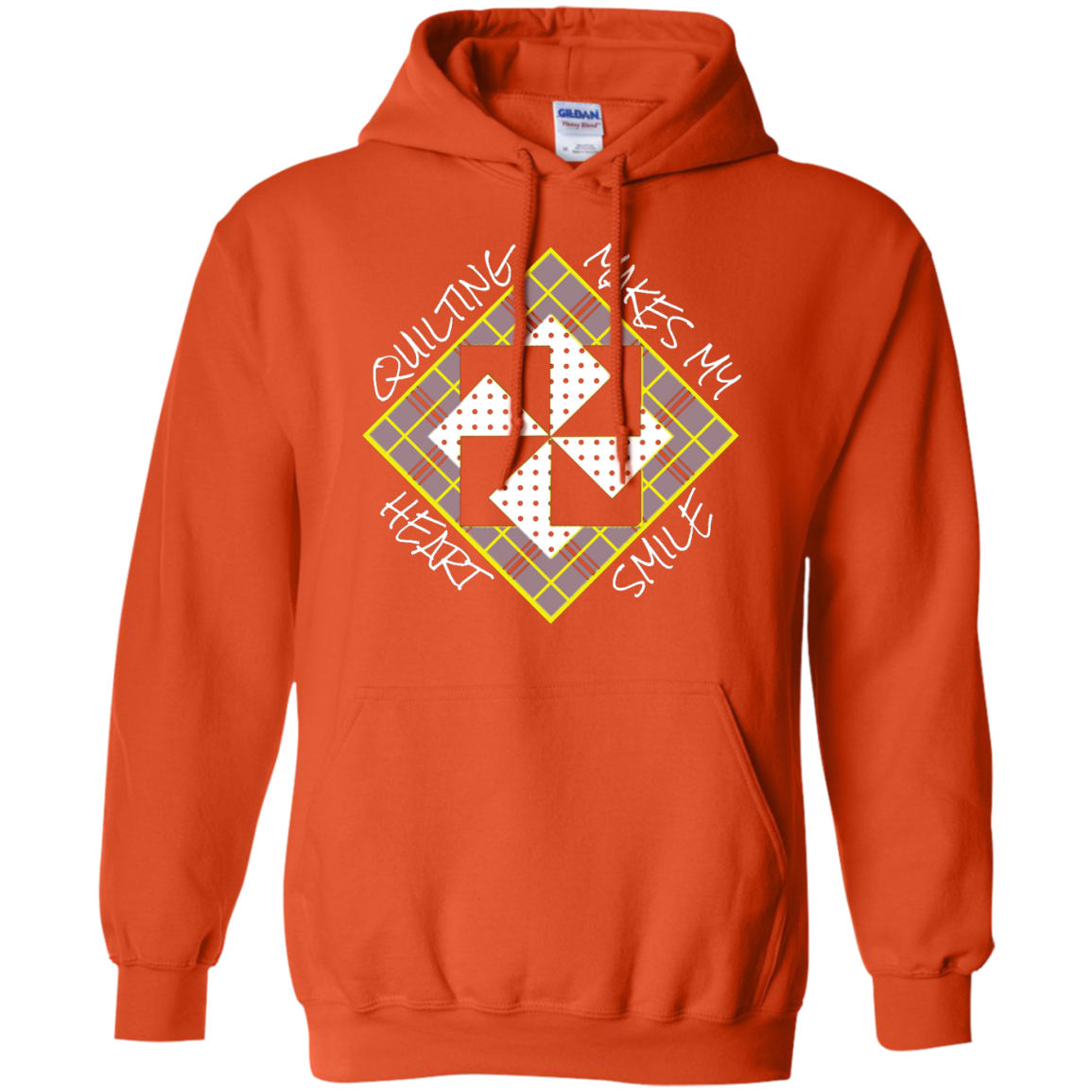 Quilting Makes My Heart Smile Pullover Hoodie