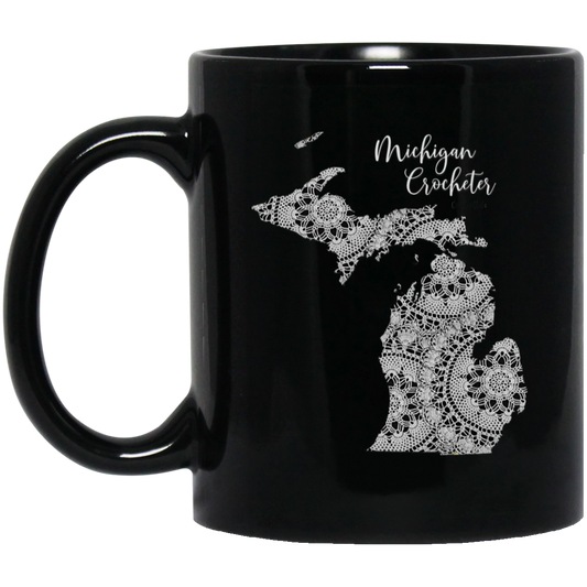 Michigan Crocheter Black Mugs