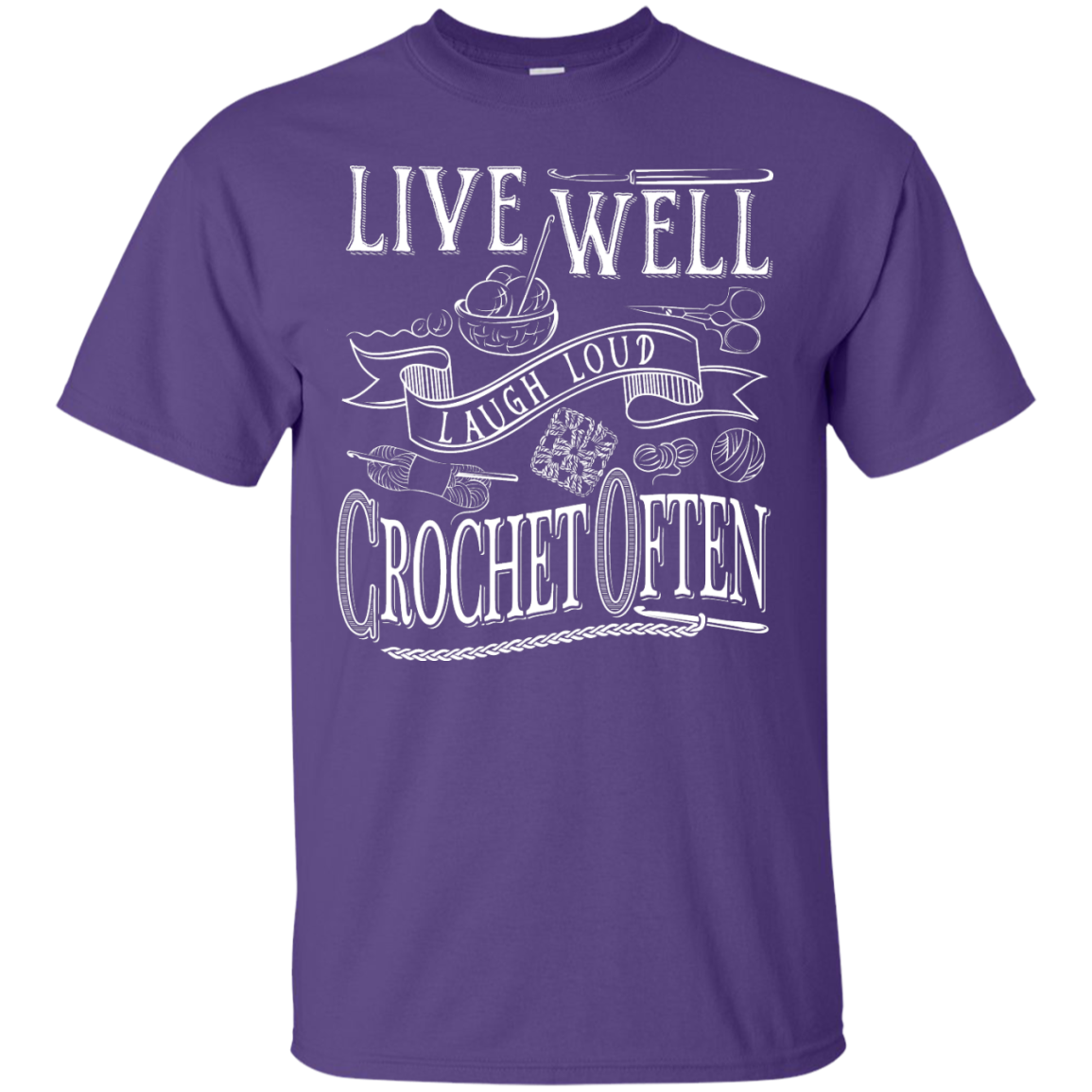 Crochet Often Custom Ultra Cotton T-Shirt - Crafter4Life - 11