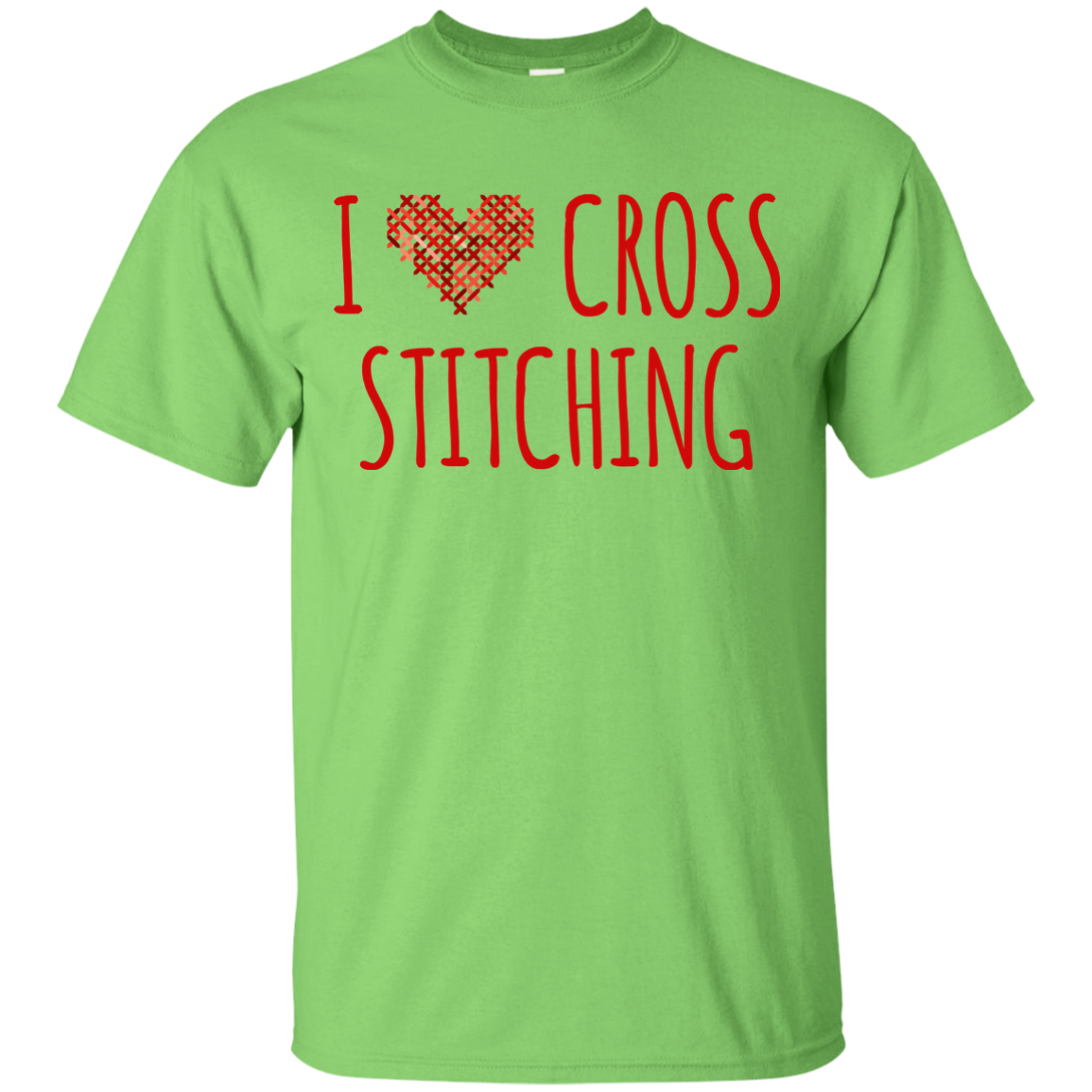 I Heart Cross Stitching Ultra Cotton T-Shirt