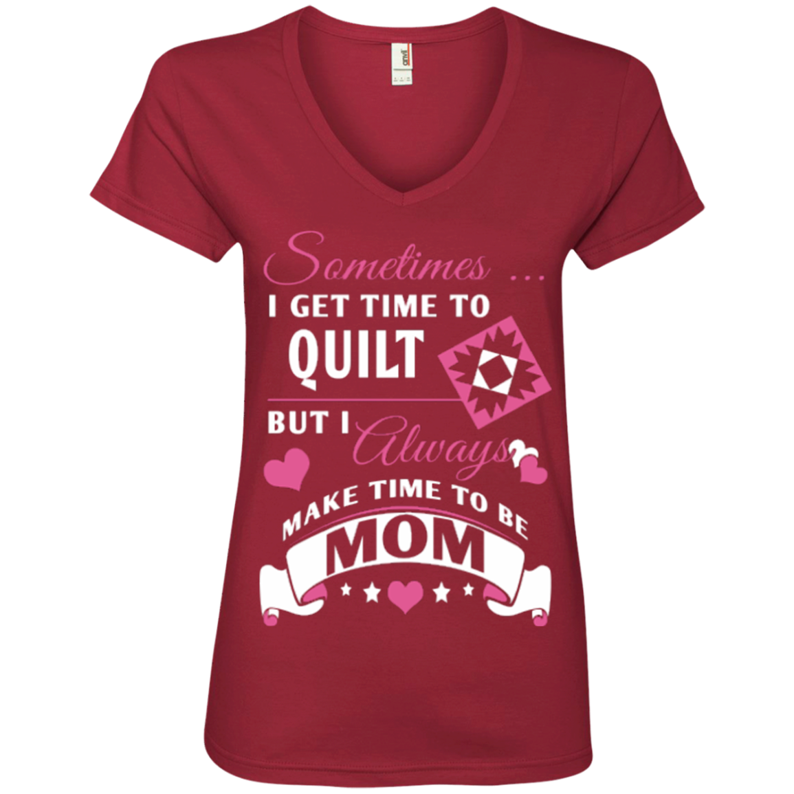 Time-Quilt-Mom Ladies V-neck Tee - Crafter4Life - 4