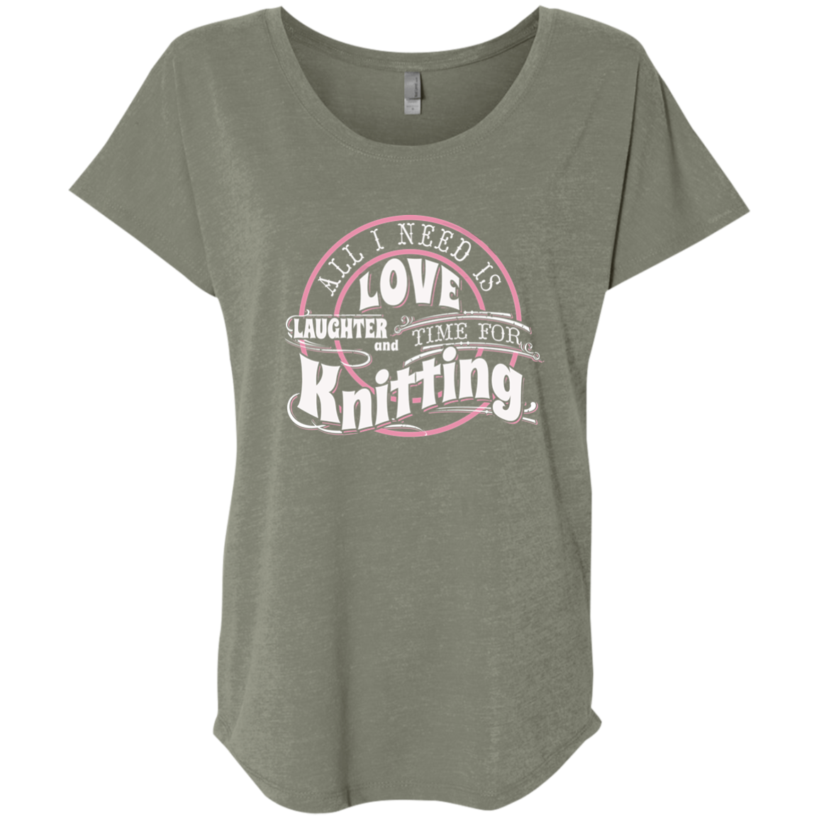 Time for Knitting Ladies Triblend Dolman Sleeve