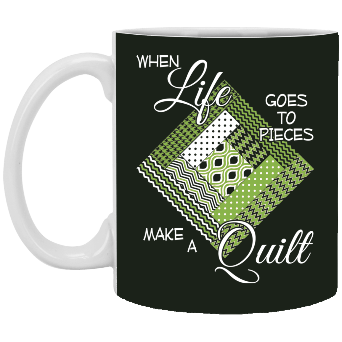 Make a Quilt (Greenery) Mugs